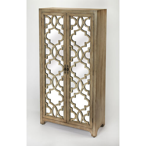 Masterpiece Morjanna Greige Mirrored Greige Chest/Cabinet
