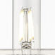 Bolivar 1 Light 4 inch Satin Nickel Sconce Wall Light in Clear Glass