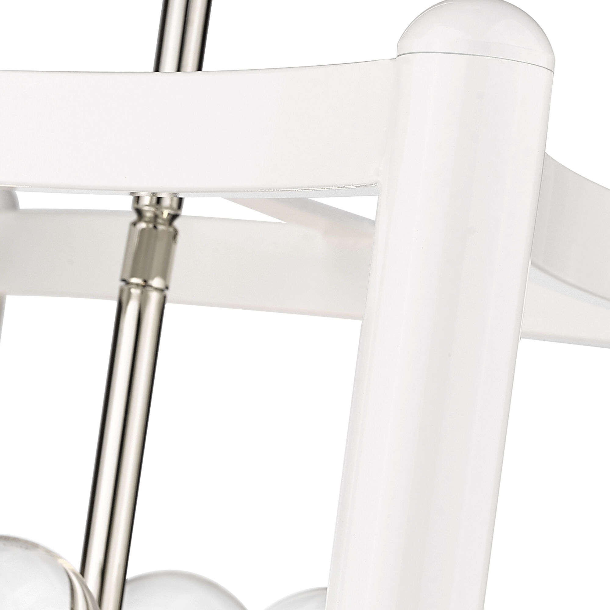 Coyle 6 Light 20 inch White with Polished Nickel Cluster Pendant Ceiling Light