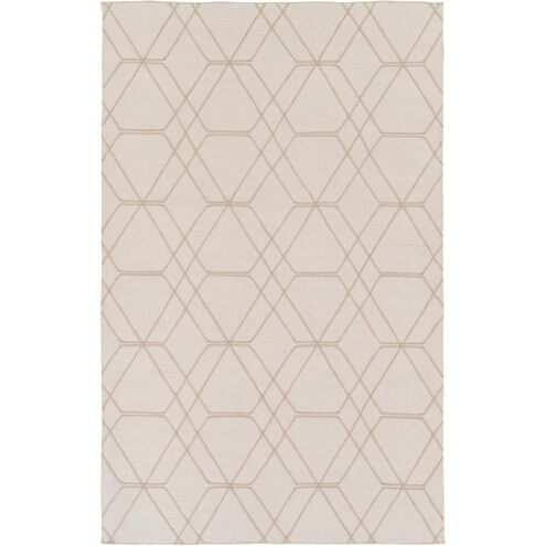 Seabrook 66 X 42 inch Neutral and Blue Area Rug, Wool