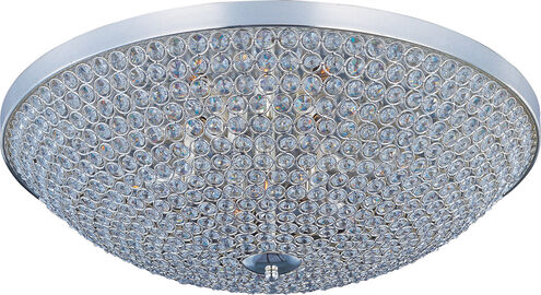 Glimmer 6 Light 19 inch Plated Silver Flush Mount Ceiling Light