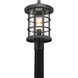 Crusade 1 Light 17 inch Earth Black Outdoor Post Lantern