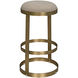 Dior 31 inch Antique Brass Bar Stool