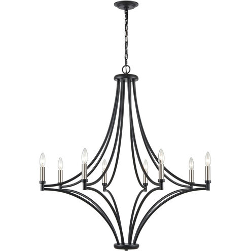 Spanish Villa 8 Light 36 inch Charcoal Chandelier Ceiling Light