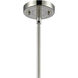 Nouveau 2 Canton LED 6 inch Polished Nickel Mini Pendant Ceiling Light in Clear