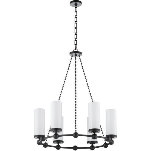 Lee Boulevard 6 Light 30 inch Matte Black Chandelier Ceiling Light