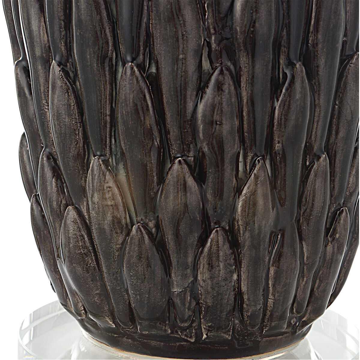 Nettle 27 inch 150.00 watt Mushroom Gray Glaze Table Lamp Portable Light