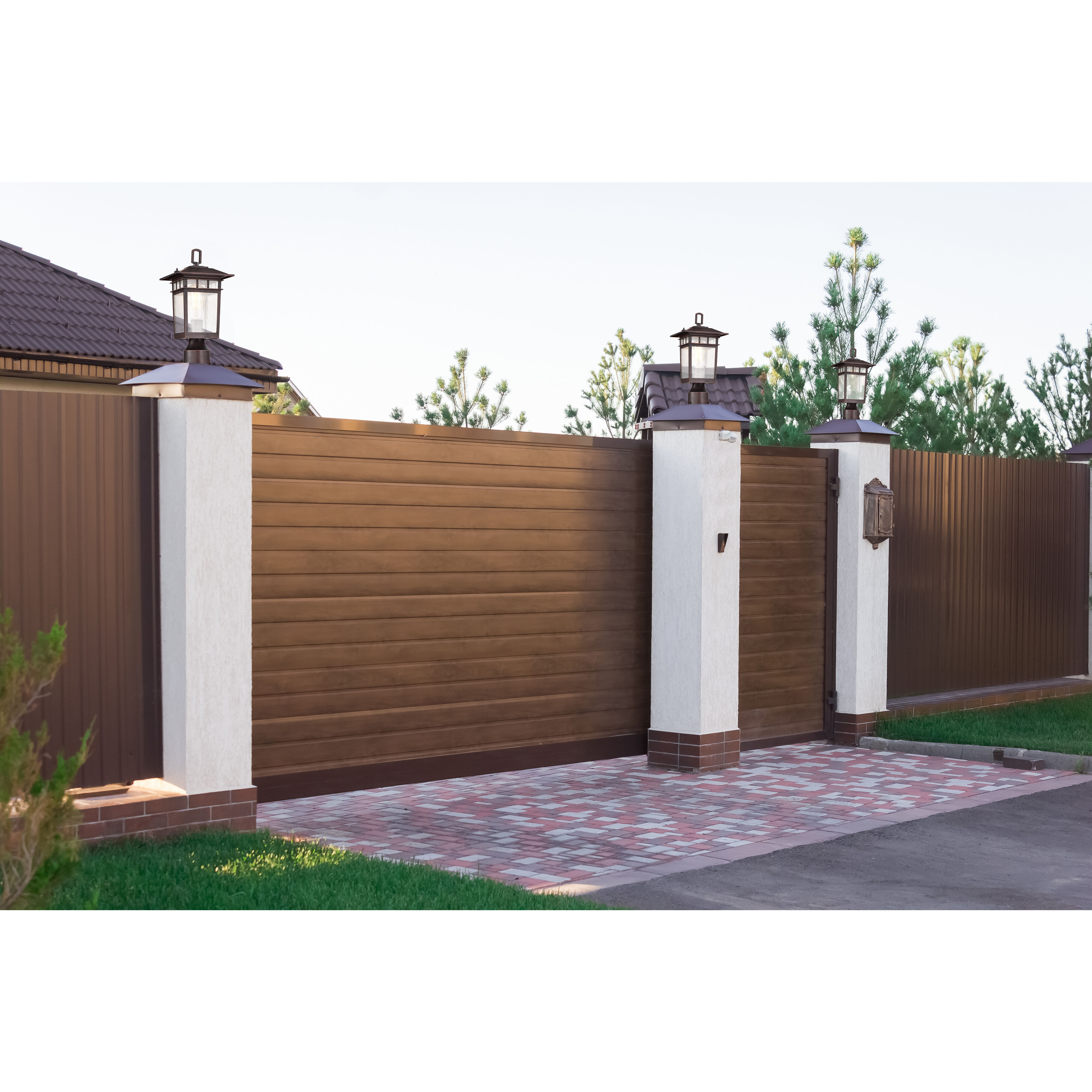 Cove Neck 14 inch Rustic Bronze Post Lantern, Small