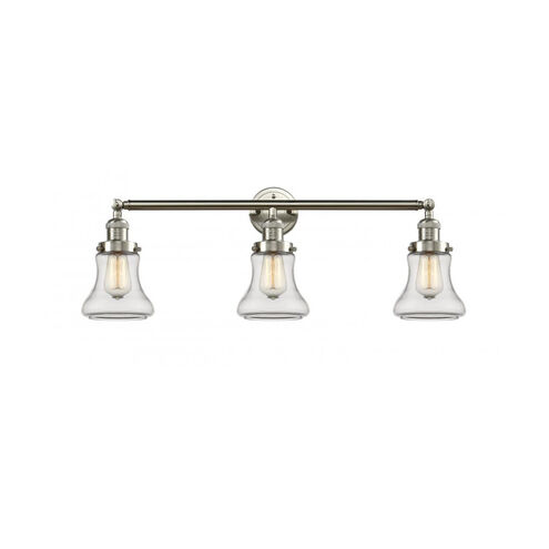 Franklin Restoration Bellmont LED 30 inch Brushed Satin Nickel Bath Vanity Light Wall Light in Clear Glass, Franklin Restoration