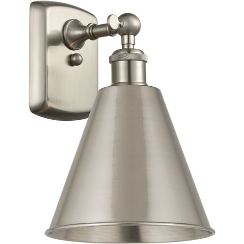 Ballston Cone LED 8 inch Brushed Satin Nickel Sconce Wall Light
