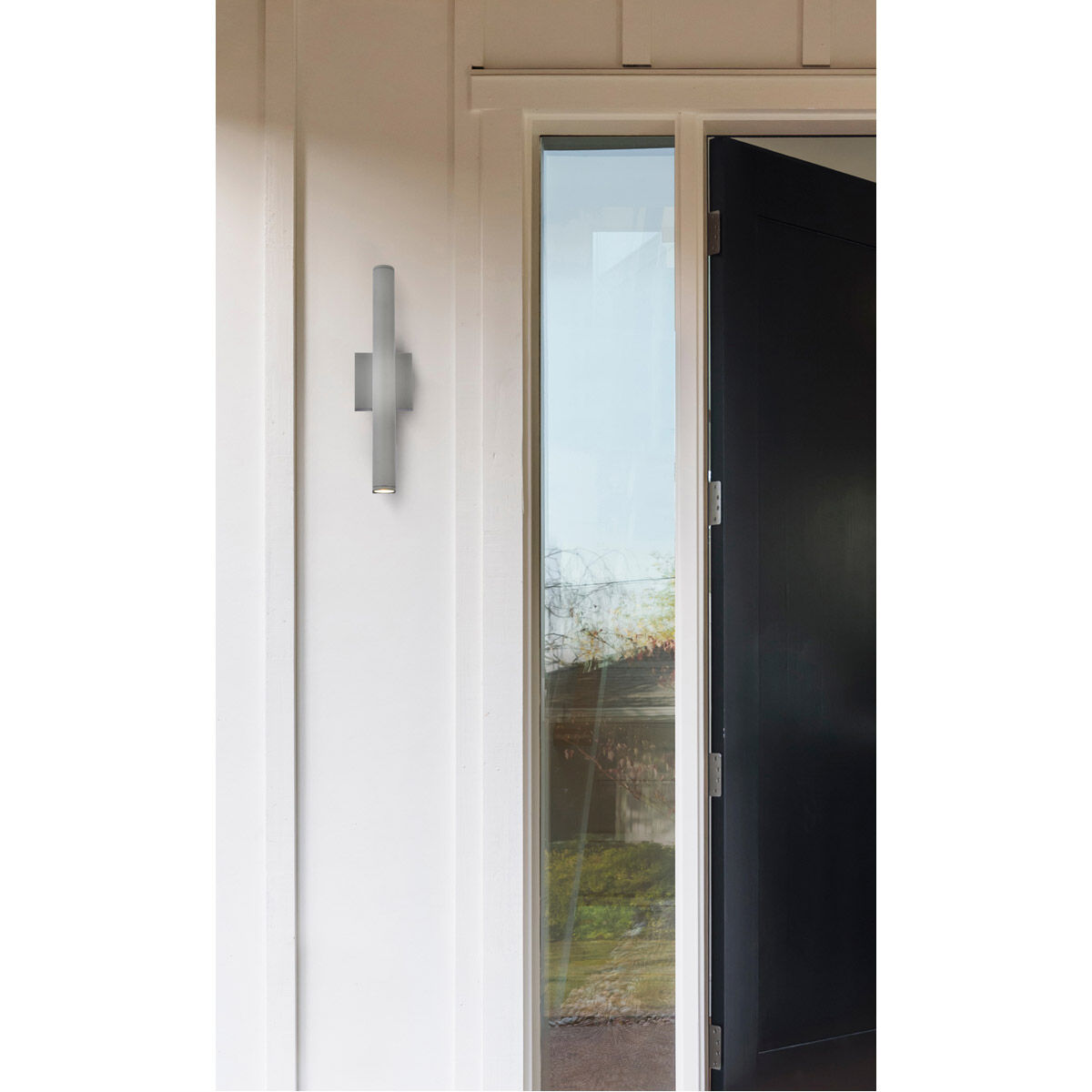 Raine 17 inch Silver Outdoor Wall Light