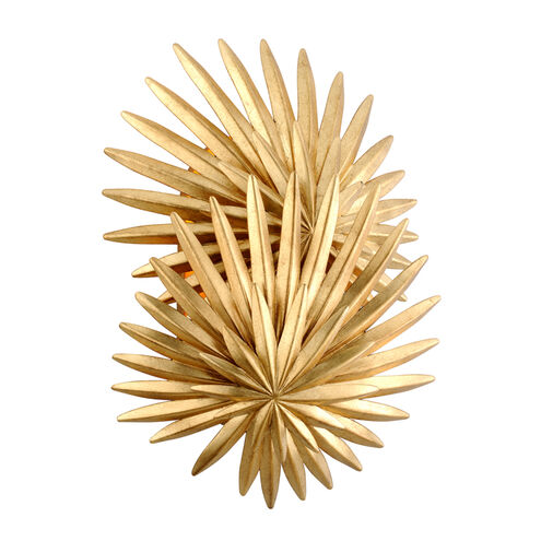 Savvy 2 Light 13 inch Vintage Gold Leaf Wall Sconce Wall Light