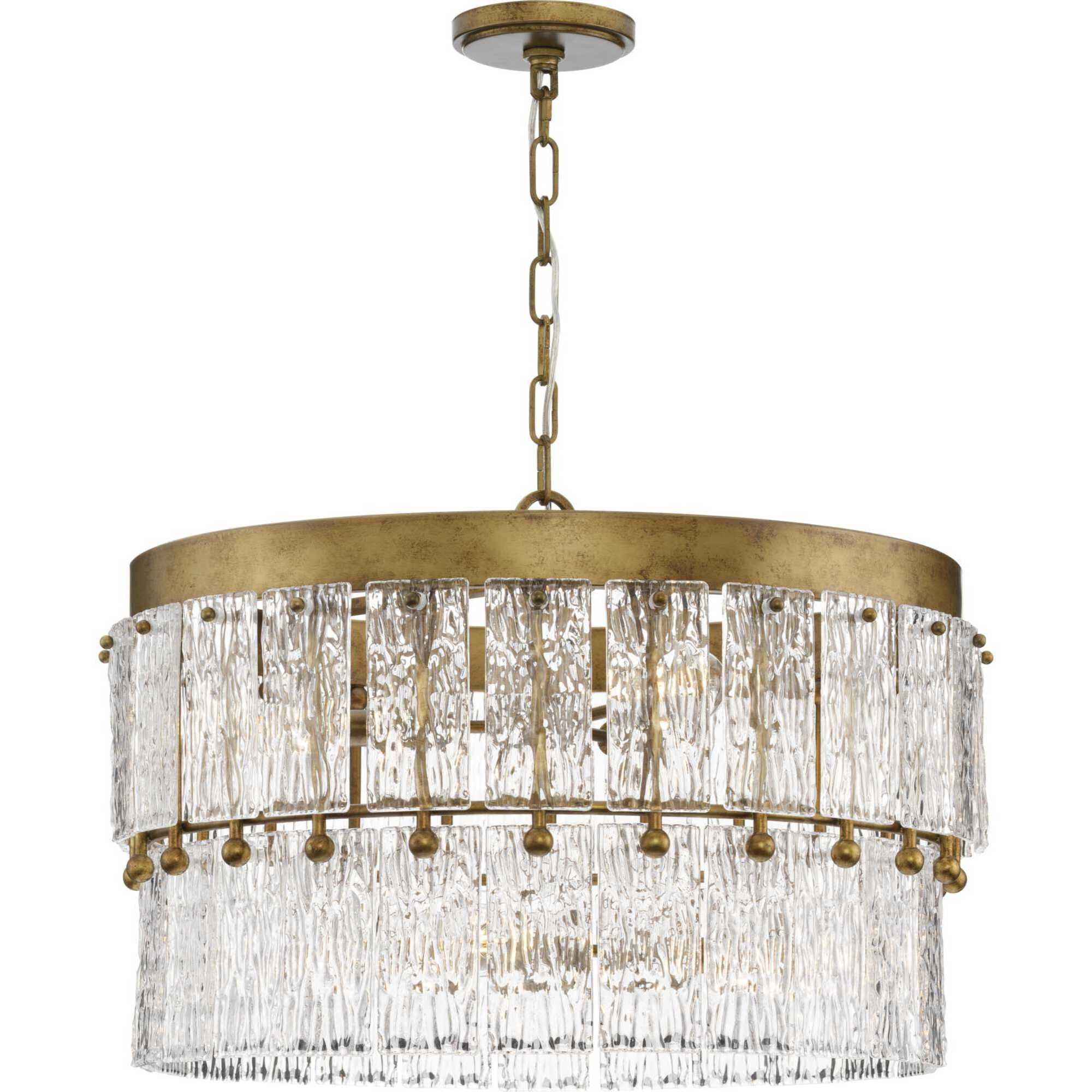 Chevall 6 Light 24.87 inch Gold Ombre Chandelier Ceiling Light, Design Series