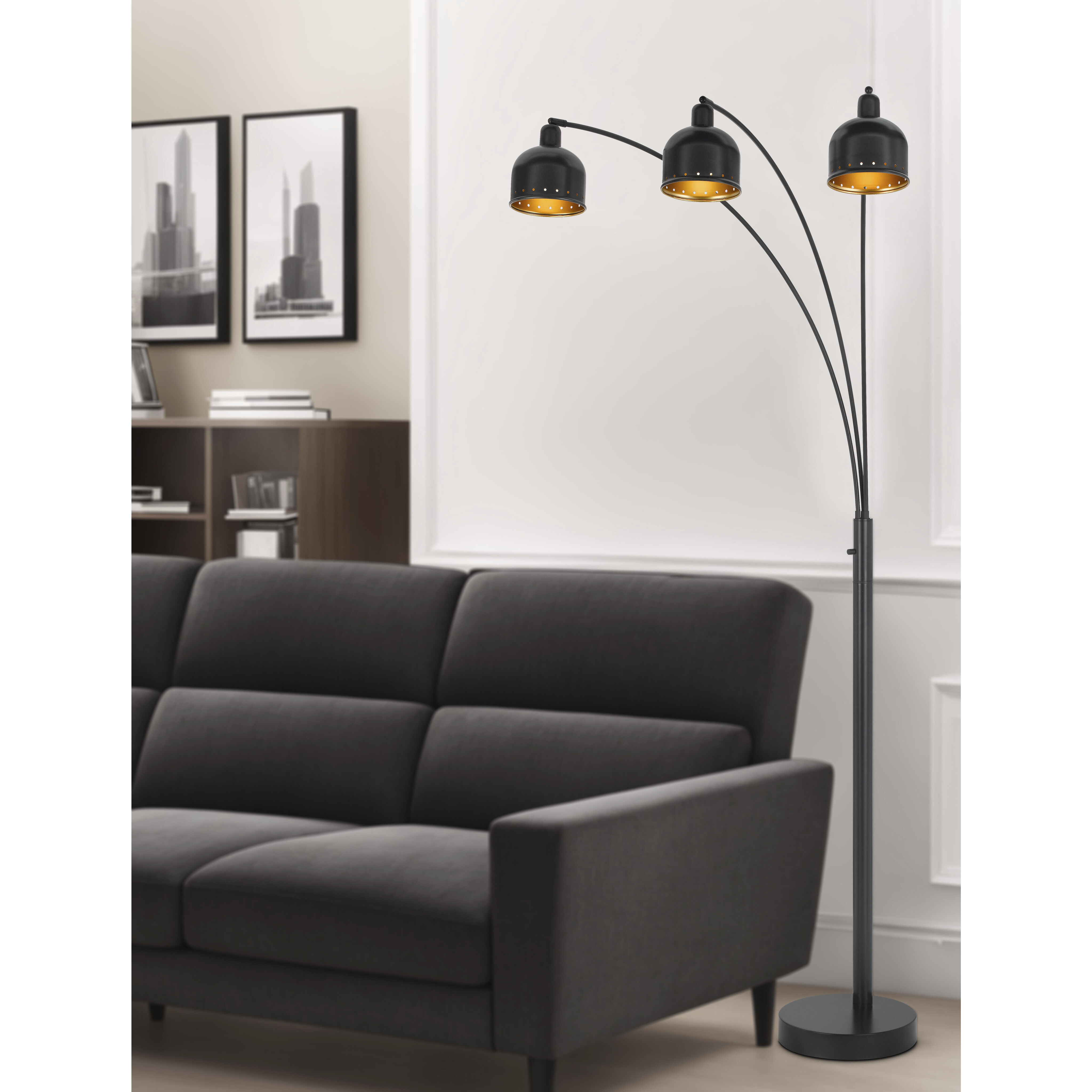 Lovett 86 inch 60 watt Dark Bronze Floor Lamp Portable Light