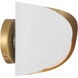 Flare 1 Light 8.5 inch Sand White Vanity Light Wall Light