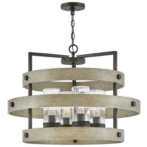 Open Air Riverwood 4 Light 28 inch Warm Bronze with Warm Ash Outdoor Hanging