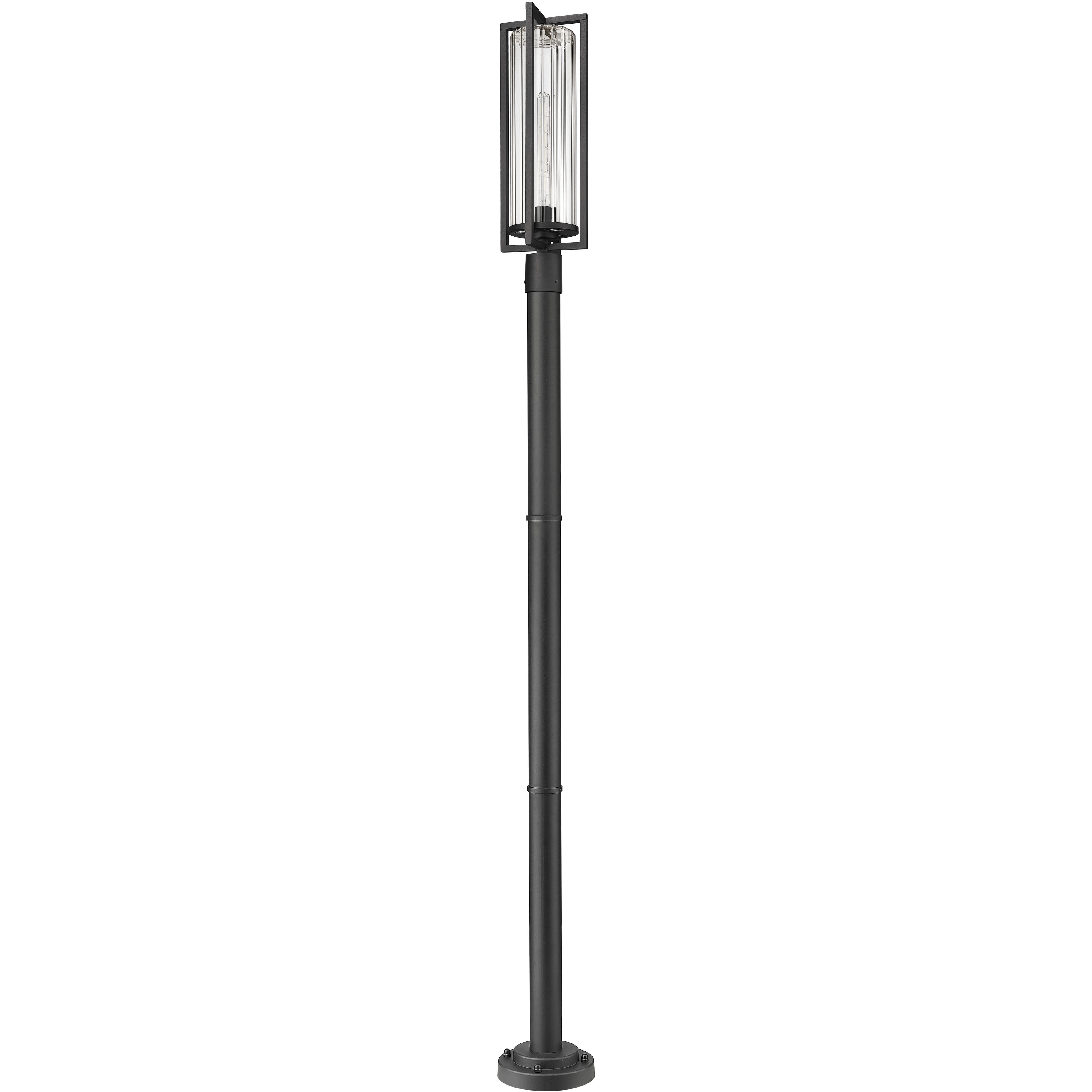 Aura 1 Light 99.5 inch Black Outdoor Post Mounted Fixture in G9