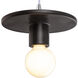 Radiance Collection 1 Light 8 inch Carbon Matte Black Pendant Ceiling Light
