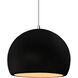 Radiance LED 12.25 inch Carbon Matte Black and Brushed Nickel Pendant Ceiling Light