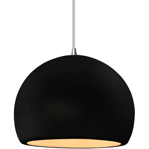 Radiance LED 12.25 inch Carbon Matte Black and Brushed Nickel Pendant Ceiling Light