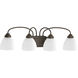 Heart 4 Light 29.88 inch Antique Bronze Bath Vanity Wall Light