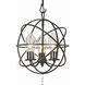 Solaris 3 Light 12 inch English Bronze Outdoor Chandelier