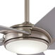 Raptor 60 inch Brushed Nickel with Silver Blades Ceiling Fan