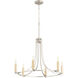 Olympus 6 Light 27 inch Satin Nickel Chandelier Ceiling Light