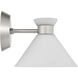 Drew & Jonathan Belcarra 1 Light 7.5 inch Brushed Steel Sconce Wall Light