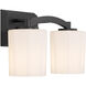 Whitney 2 Light 14 inch Black Bathroom Vanity Light Wall Light