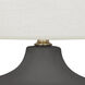 Michael Berman Nolan 27.5 inch 150 watt Matte Ash Table Lamp Portable Light in Modern Brass