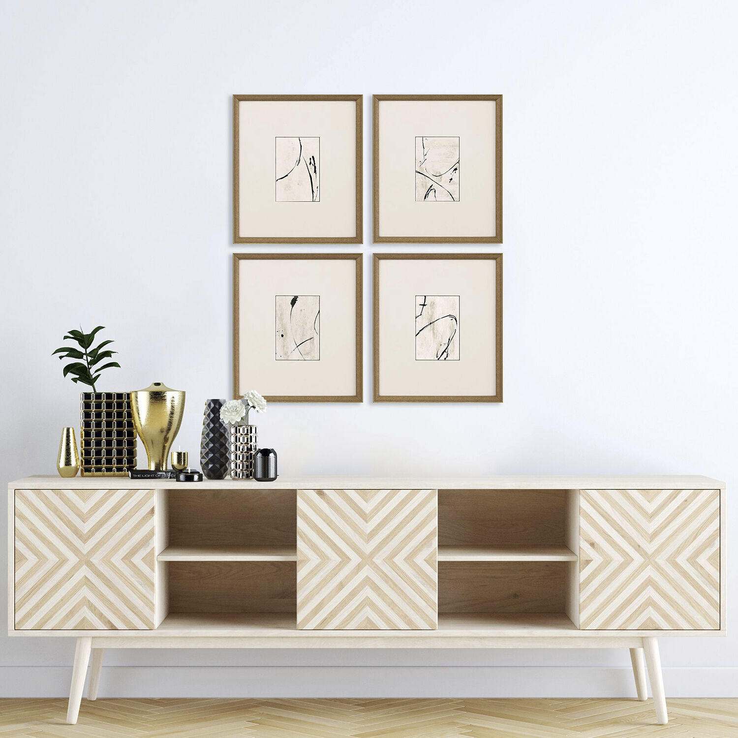 Jete Black and Neutral Framed Art, The Studio