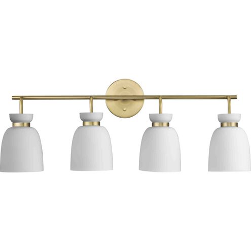 Lexie 4 Light 30 inch Brushed Gold Bathroom Vanity Light Wall Light
