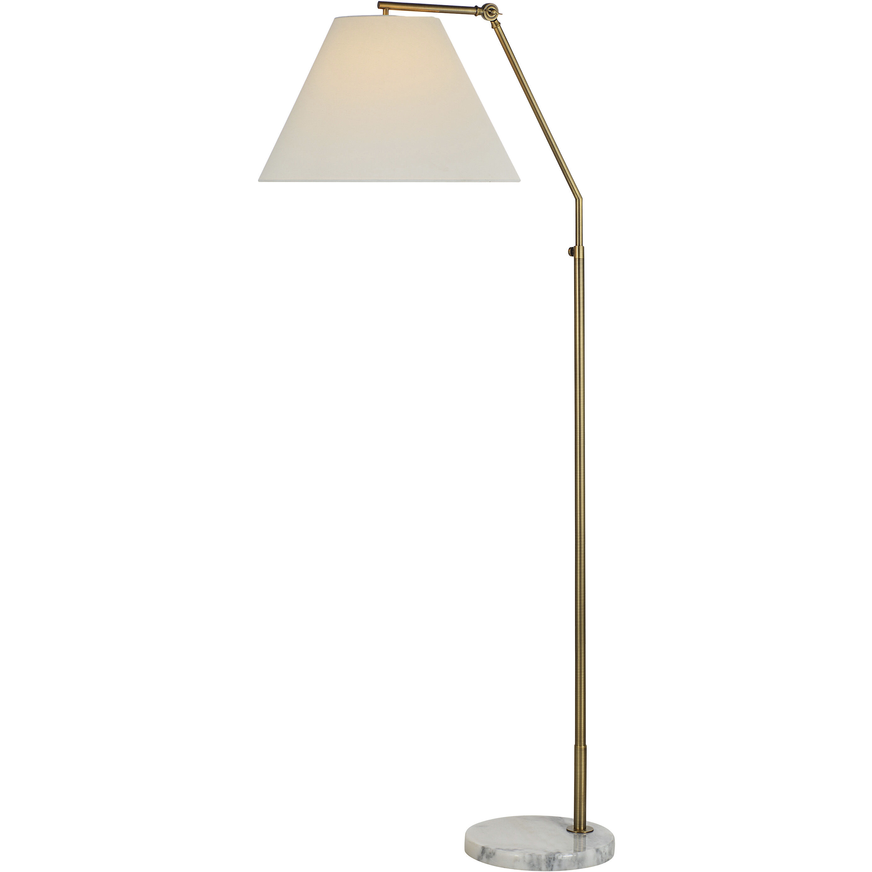 Claire 62 inch 9 watt Dark Antique Brushed Brass Floor Lamp Portable Light