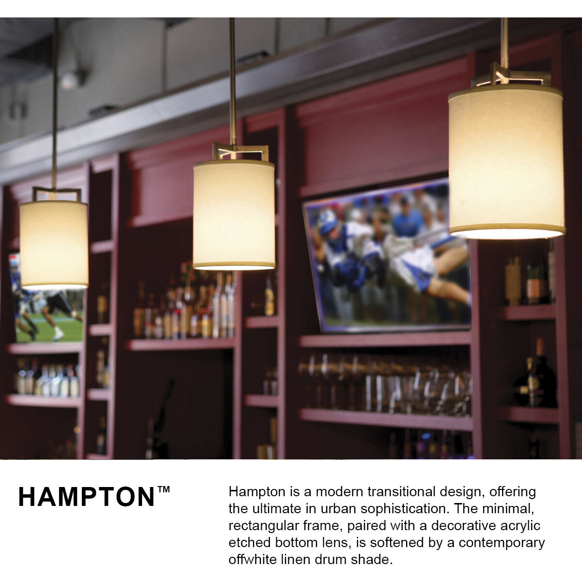 Hampton 1 Light 7 inch Antique Nickel Indoor Mini Pendant Ceiling Light