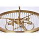 Sydney 9 Light 26 inch Satin Gold Chandelier Ceiling Light in Clear