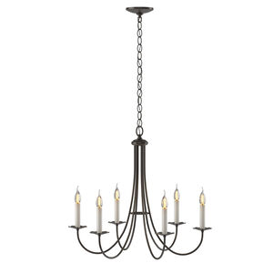 Simple Sweep 6 Light 26 inch Oil Rubbed Bronze Chandelier Ceiling Light