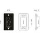 1G Duplex 125 Black Outlet, USB A + C