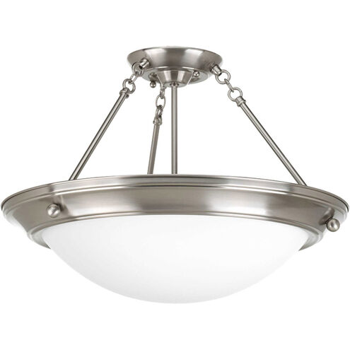 Eclipse 3 Light 19.38 inch Brushed Nickel Flush Mount Ceiling Light