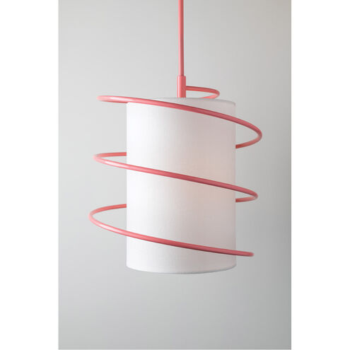 Carly 1 Light 8 inch Pink Pendant Ceiling Light