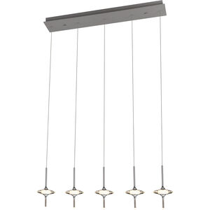 Light-Year LED 5.9 inch Chrome and Gray Chandelier Ceiling Light