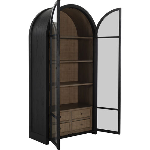 Elsa Antique Bronze / Brushed Black / Blonde Natural Cabinet