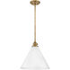 Arti 1 Light 15 inch Heritage Brass with Cased Opal Glass Pendant Ceiling Light in Heritage Brass / Cased Opal