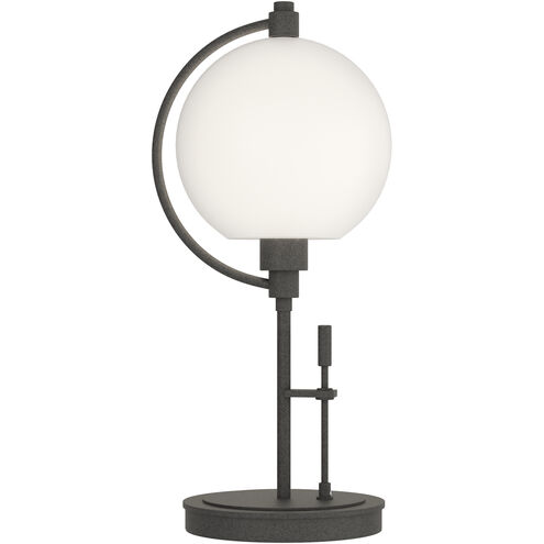 Pluto 19.3 inch 100.00 watt Natural Iron Table Lamp Portable Light in Opal