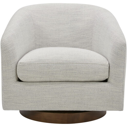 Oscy White Swivel Chair