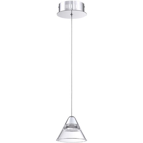 Geo LED 5.5 inch Chrome Pendant Ceiling Light