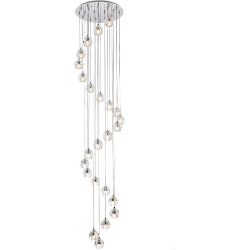 Eren 24 Light 19 inch Chrome Pendant Ceiling Light