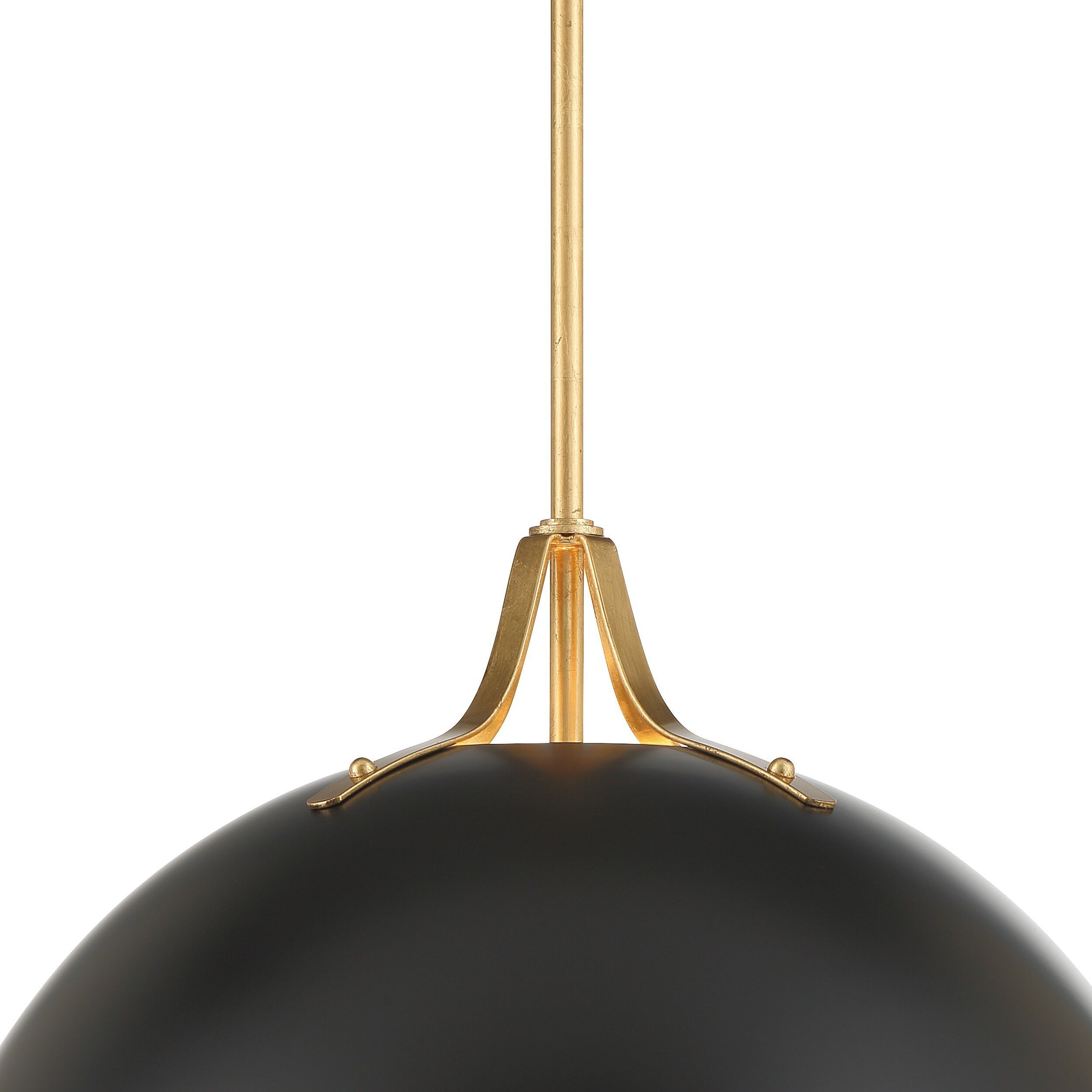 Soto 3 Light 23.5 inch Matte Black and Antique Gold Pendant Ceiling Light