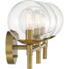 Auresa 3 Light 26 inch Soft Brass Bath Light Wall Light