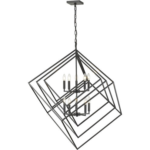Euclid 10 Light 41.5 inch Matte Black Chandelier Ceiling Light